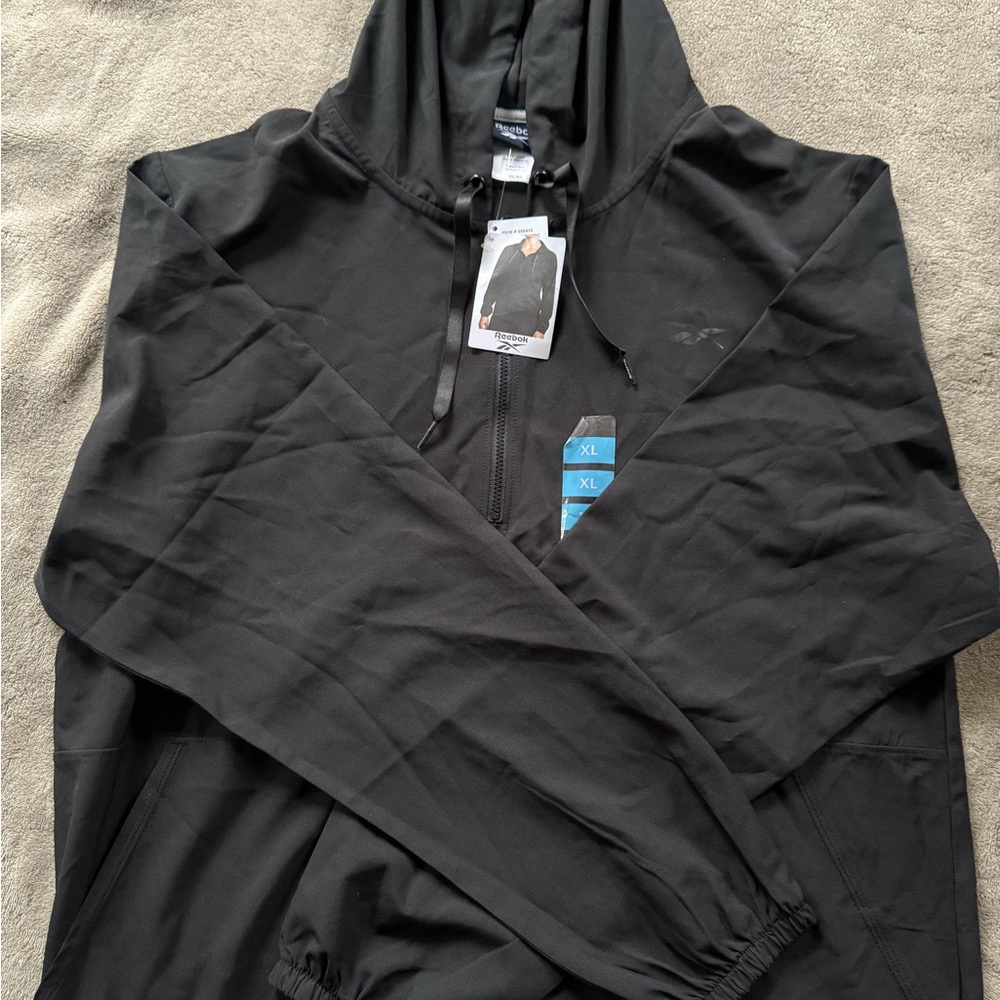 Reebok Women’s Black Hooded Jacket/Windbreaker